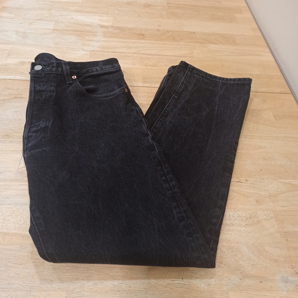 LEVI'S 501 Jeans Mens W31/L34 Straight Fit Button Fly Pockets Casual black
